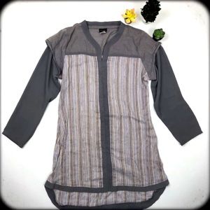 Artizara Grey Striped Tunic/Dress, Size XL